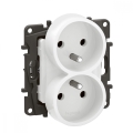 Legrand - Raamita topelt kodune pistikupesa NILOE 250V valge
