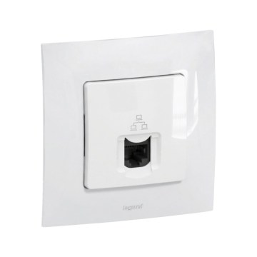 Legrand - RJ45 Etherneti pistikupesa NILOE raamiga valge