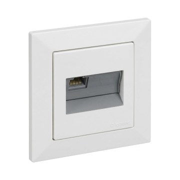 Legrand - RJ45 Etherneti pistikupesa SUNO raamiga, valge