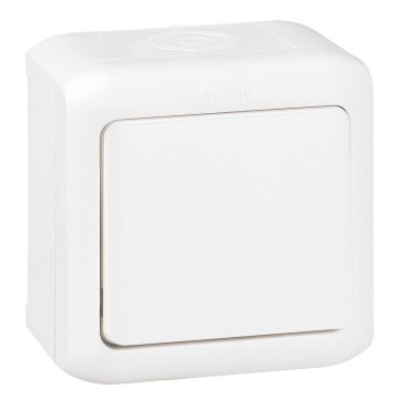 Legrand - Seinale paigaldatav ühepoldiline lüliti nr. 1 FORIX IP44 valge