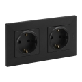 Legrand - Topelt kodune SCHUKO pistikupesa NILOE STEP 250V must