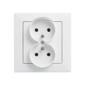 Legrand - Topelt seinapistikupesa raamiga SUNO 250V valge