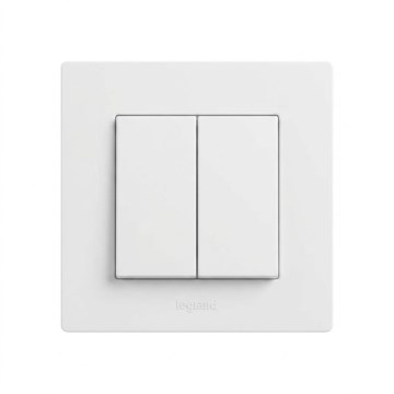 Legrand - Topelt trepi lüliti 6+6 raamiga NILOE STEP, valge
