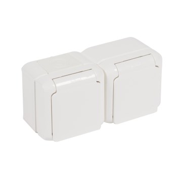 Legrand - Topeltpistikupesa koduseks kasutamiseks FORIX 250V IP44 valge