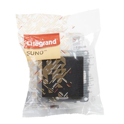 Legrand - trepi lüliti č. 6 raamita SUNO must