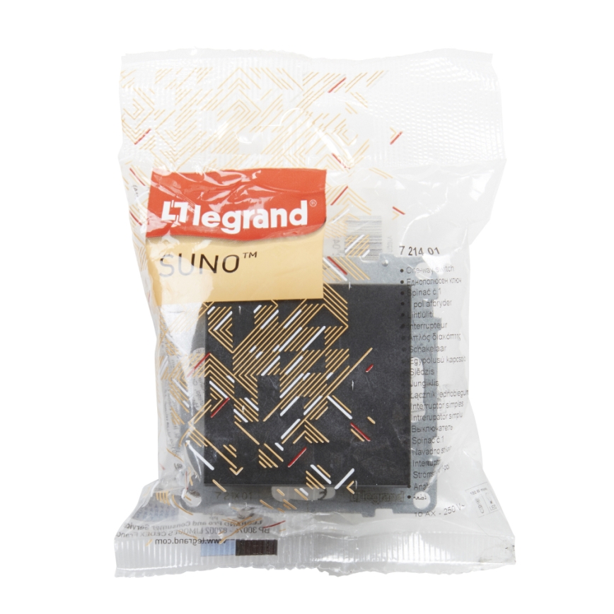 Legrand - Ühepoolne lüliti nr 1 SUNO raamita must