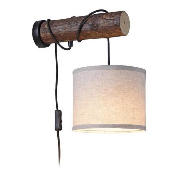 Leuchten Direkt 11235-79 - Seinavalgusti BARK 1xE27/40W/230V puit