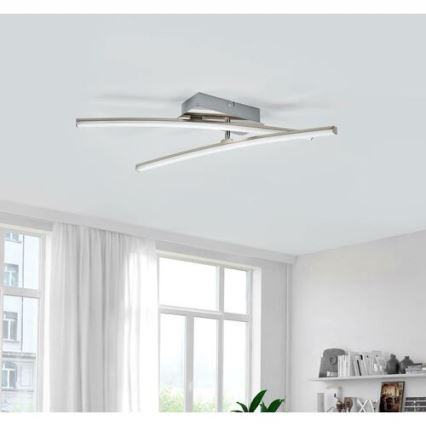 Leuchten Direkt 11270-55 - LED Pinnale kinnitatav lühter SIMON 2xLED/5W/230V matt kroom