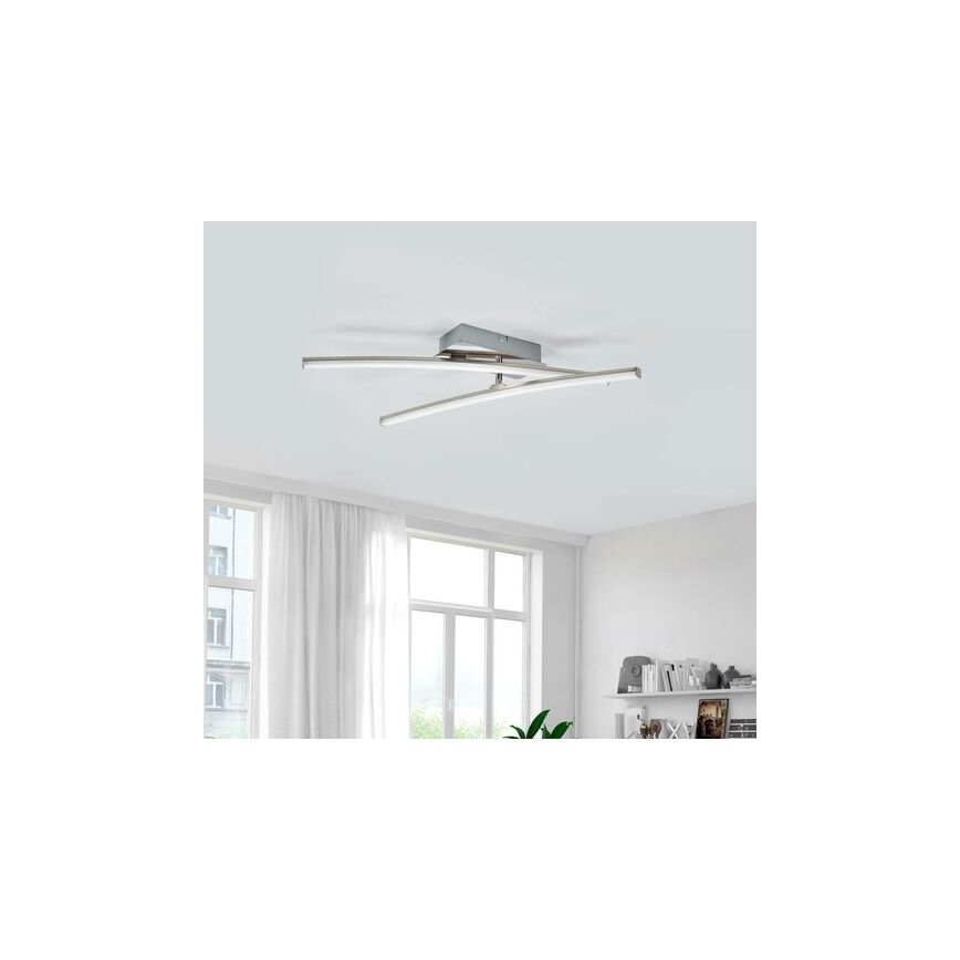 Leuchten Direkt 11270-55 - LED Pinnale kinnitatav lühter SIMON 2xLED/5W/230V matt kroom