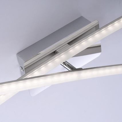 Leuchten Direkt 11272-55 - LED Pinnale kinnitatav lühter SIMON 2xLED/8W/230V matt kroom