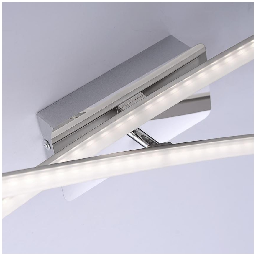 Leuchten Direkt 11272-55 - LED Pinnale kinnitatav lühter SIMON 2xLED/8W/230V matt kroom