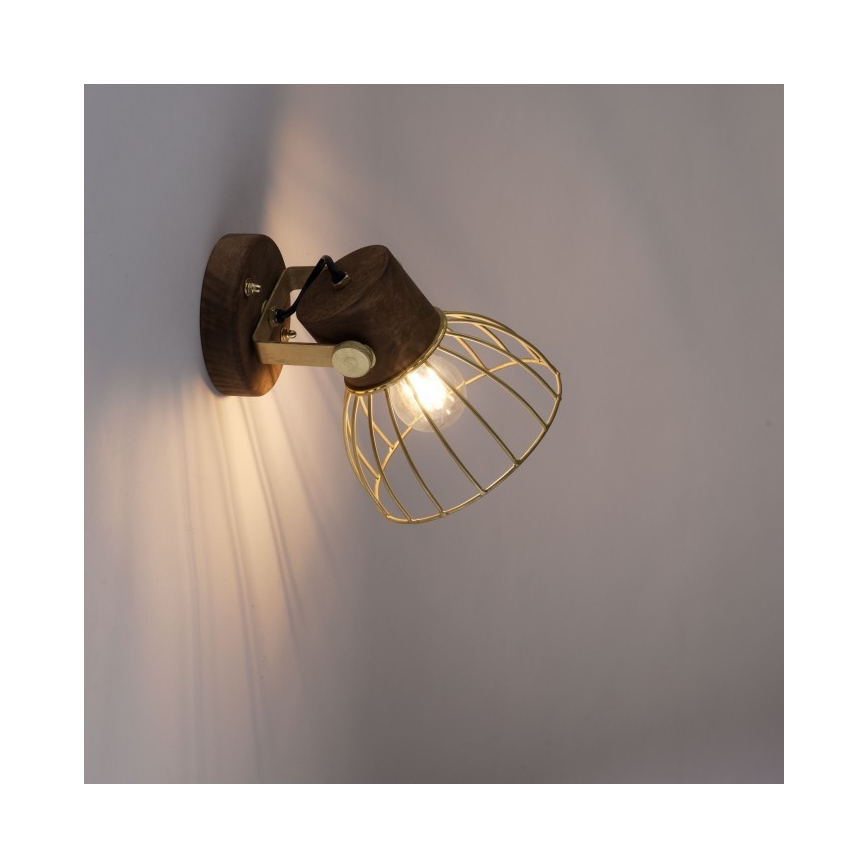 Leuchten Direkt 11486-60 - Kohtvalgusti seinale ALAMI 1xE27/25W/230V mango