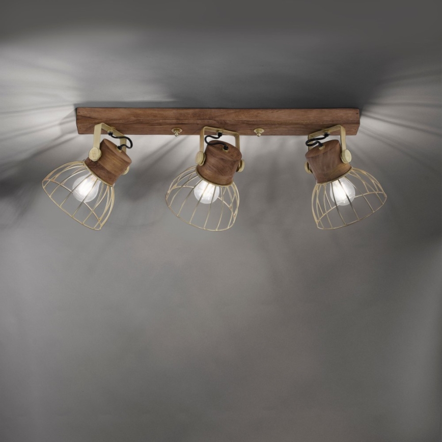 Leuchten Direkt 11488-60 - Kohtvalgusti ALAMI 3xE27/25W/230V mango