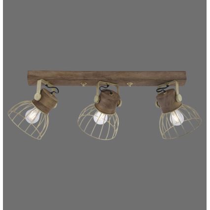 Leuchten Direkt 11488-60 - Kohtvalgusti ALAMI 3xE27/25W/230V mango