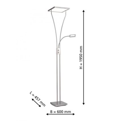 Leuchten Direkt 11722-55 - LED Hämardatav lamp MARIAN LED/25W/230V + LED/3,6W