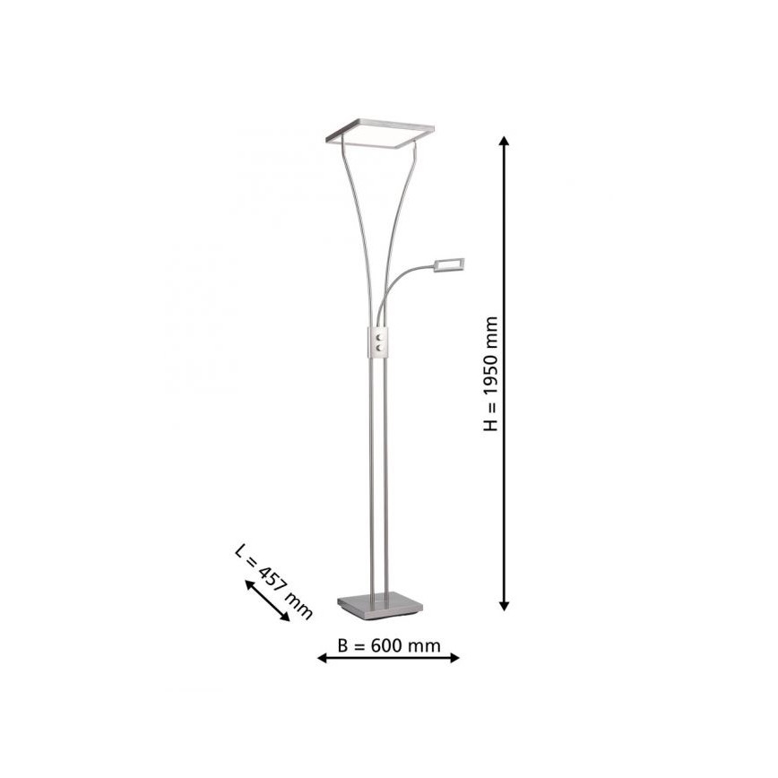 Leuchten Direkt 11722-55 - LED Hämardatav lamp MARIAN LED/25W/230V + LED/3,6W