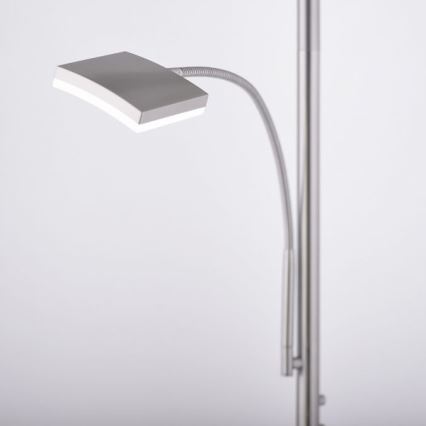 Leuchten Direkt 11725-55 - LED Hämardatav puutetundlik põrandalamp RUBEN 2xLED/11W/230V + LED/4W