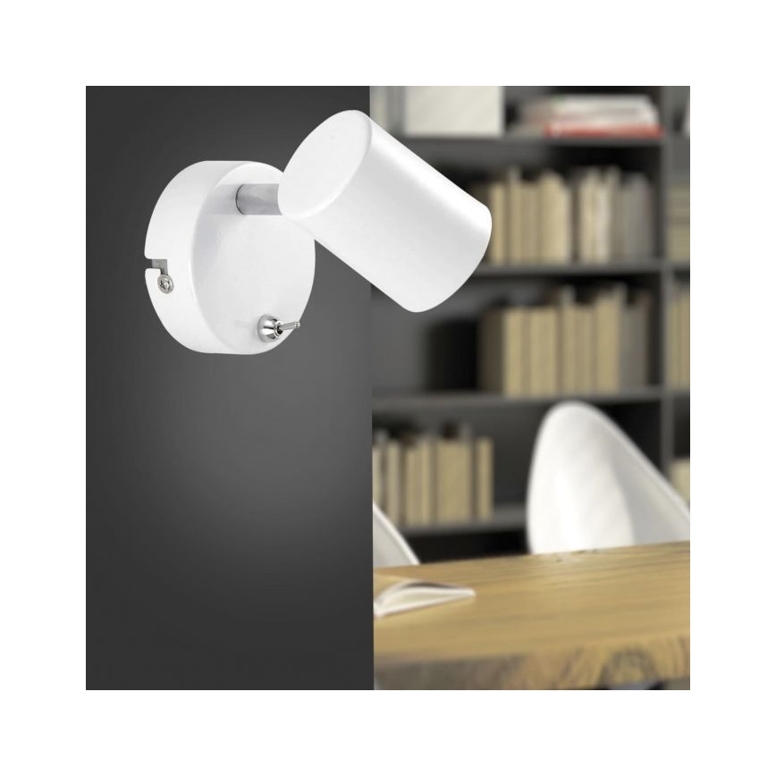 Leuchten Direkt 11941-16 - LED Kohtvalgusti seinale TARIK 1xGU10/5W/230V valge