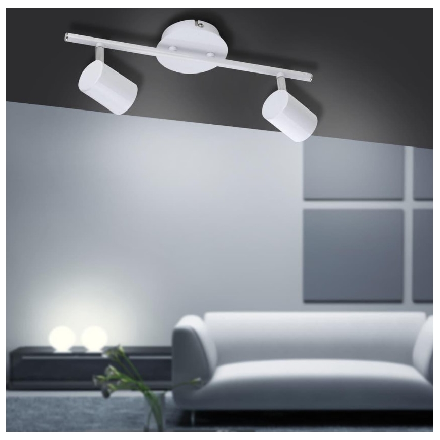 Leuchten Direkt 11942-16 - LED Kohtvalgusti TARIK 2xGU10/5W/230V valge