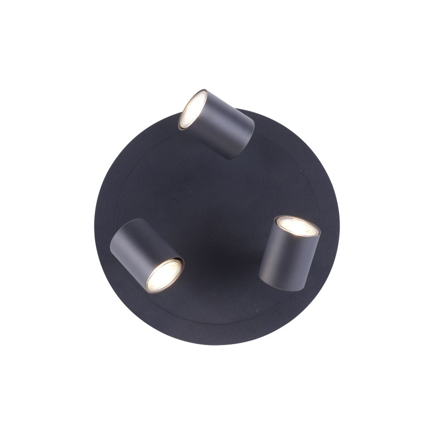 Leuchten Direkt 11943-13 - LED Kohtvalgusti TARIK 3xGU10/5W/230V antratsiit