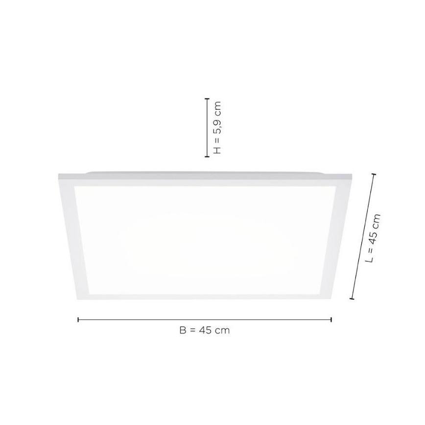 Leuchten Direkt 12201-16 - LED Laevalgusti FLAT LED/22W/230V