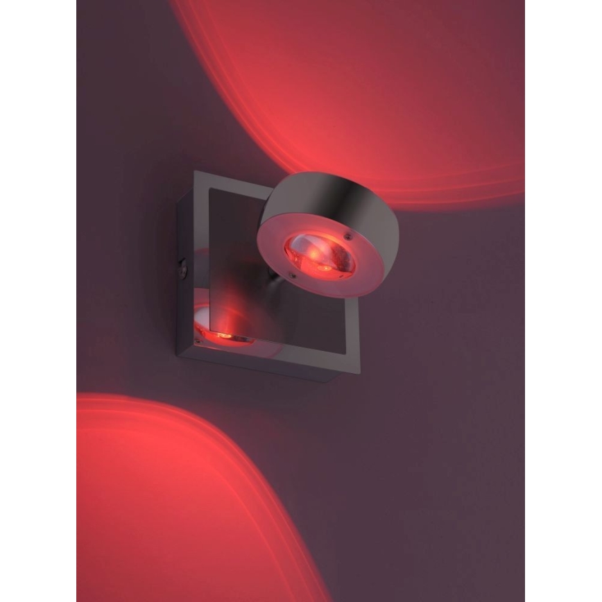 Leuchten Direkt 12471-55 -LED RGBW Hämardatav kohtvalgusti seinale OPTI LED/6W/230V 2700-5000K + pult