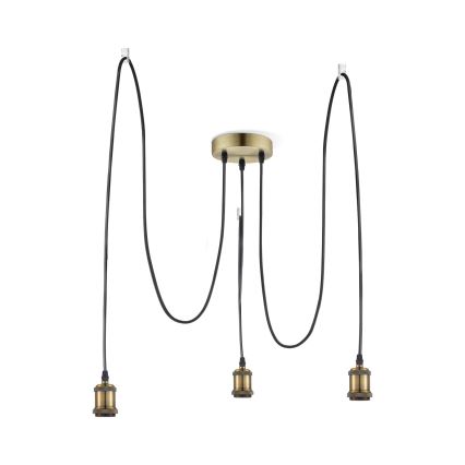 Leuchten Direkt 13571-60 - Lühter DIY 3xE27/60W/230V ämblik messing