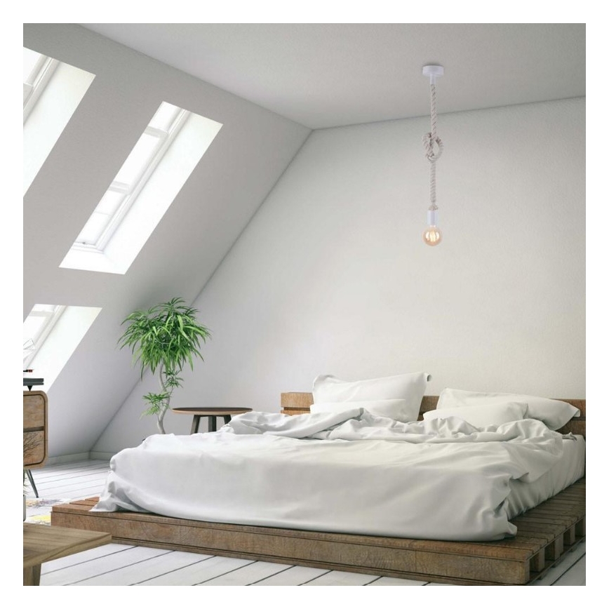 Leuchten Direkt 13572-16 - Lühter DIY 1xE27/10W/230V valge