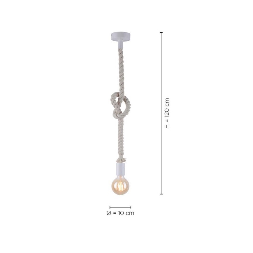 Leuchten Direkt 13572-16 - Lühter DIY 1xE27/10W/230V valge