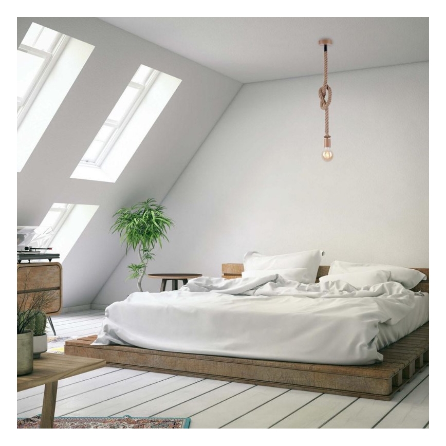 Leuchten Direkt 13572-79 - Lühter DIY 1xE27/10W/230V pruun