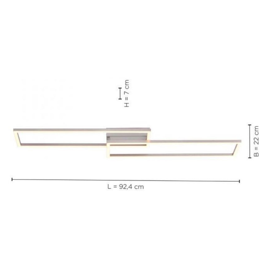 Leuchten Direkt 14023-55 - LED Hämardatav pinnale kinnitatav lühter IVEN 2xLED/15,1W/230V