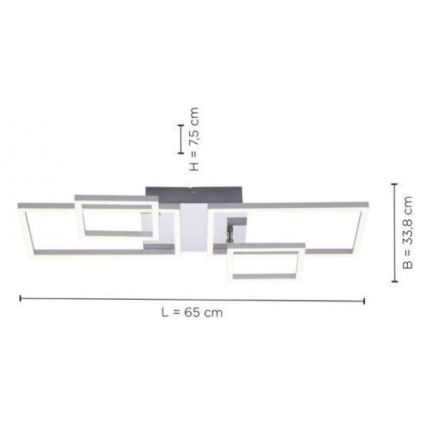 Leuchten Direkt 14030-55 - LED Pinnale paigaldatav lühter IVEN 2xLED/12W/230V + 2xLED/5,5W