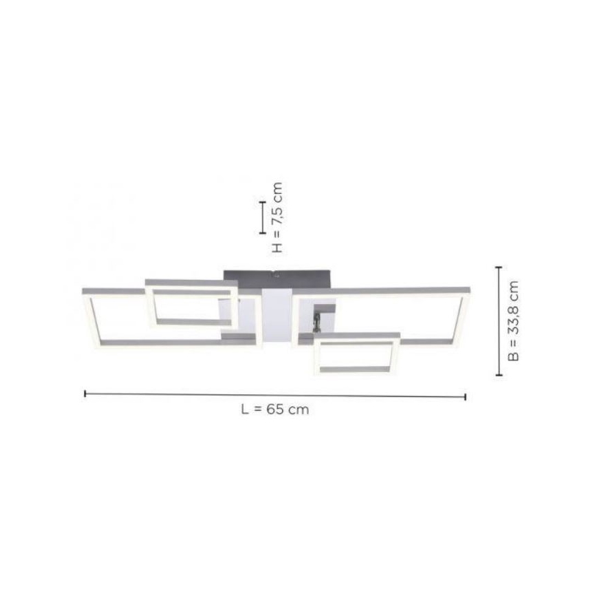 Leuchten Direkt 14030-55 - LED Pinnale paigaldatav lühter IVEN 2xLED/12W/230V + 2xLED/5,5W