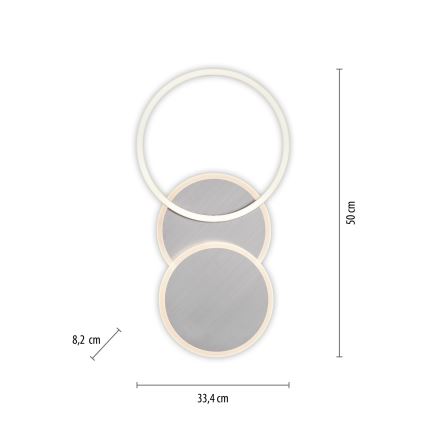 Leuchten Direkt 14116-55 - LED Laevalgusti SEVENT LED/25,5W/230V matt kroom