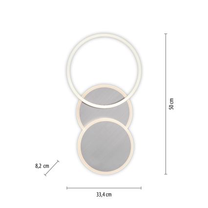 Leuchten Direkt 14116-55 - LED Laevalgusti SEVENT LED/25,5W/230V matt kroom