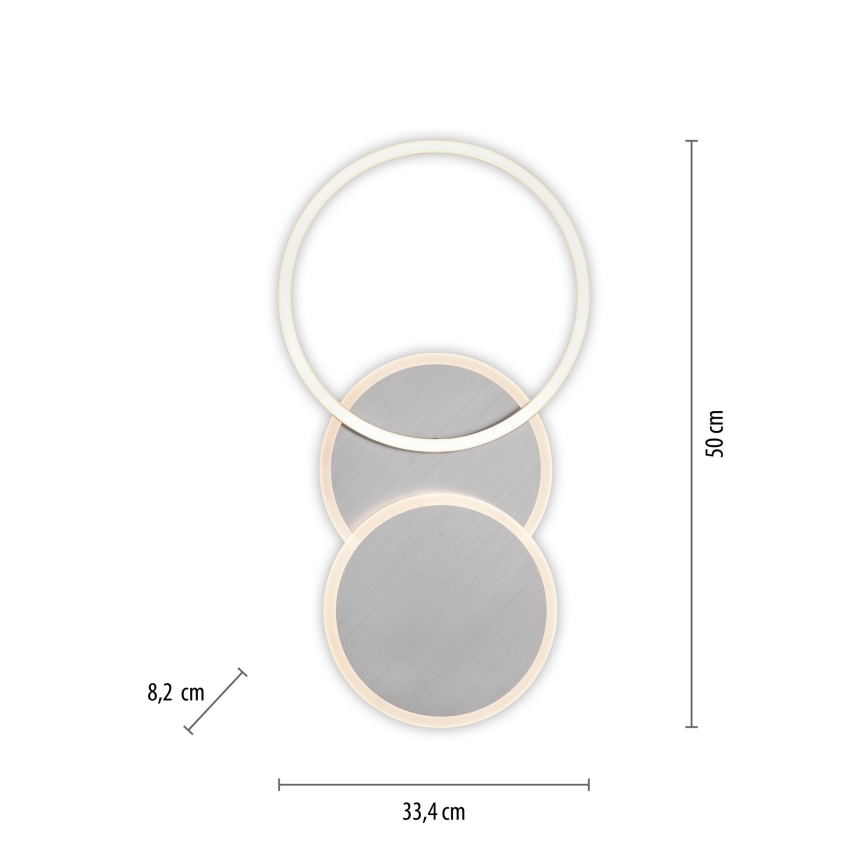 Leuchten Direkt 14116-55 - LED Laevalgusti SEVENT LED/25,5W/230V matt kroom