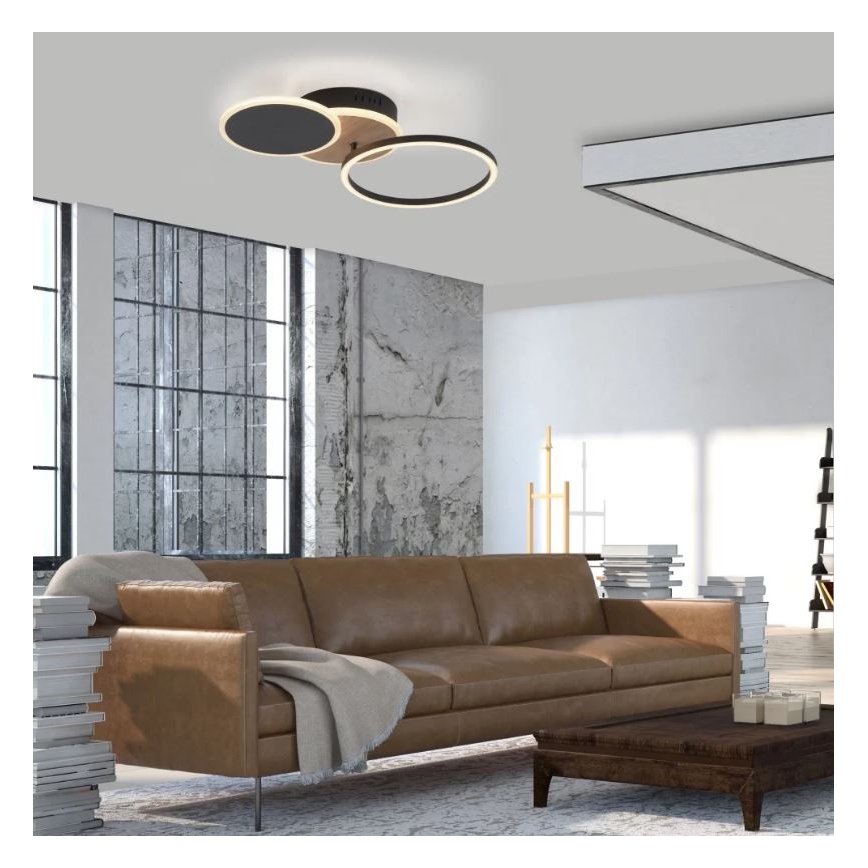 Leuchten Direkt 14116-78 - LED Laevalgusti SEVENT LED/25,5W/230V must/pruun