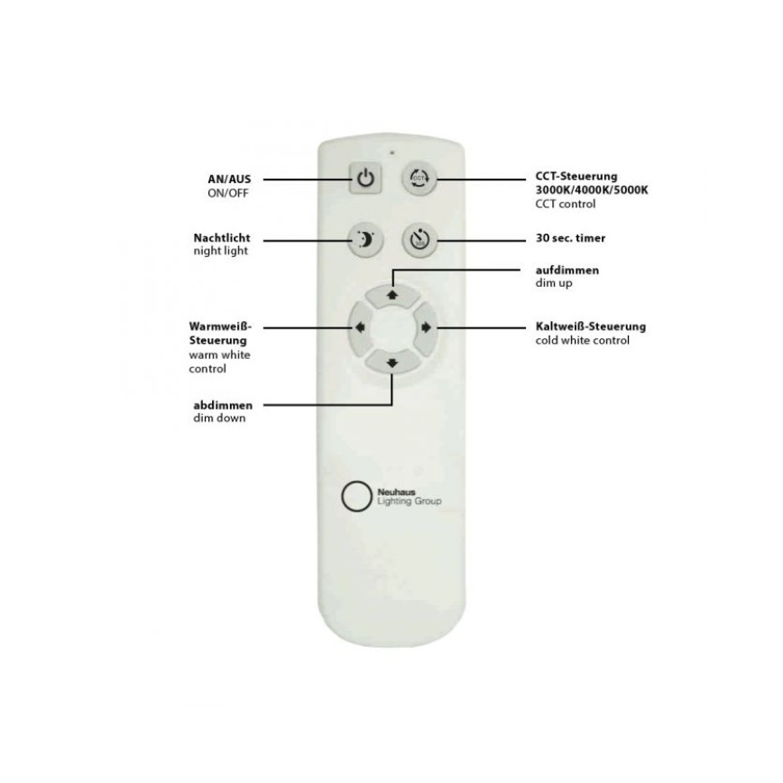 Leuchten Direkt 14227-16 - LED Hämardatav laevalgusti JONAS LED/22W/230V 3000-5000K + Pult