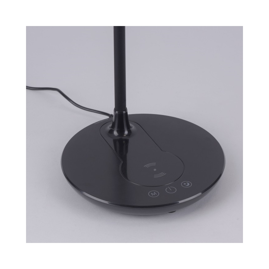 Leuchten Direkt 14416-18 - LED Hämardatav puutetundlik laualamp juhtmevaba laadimisega ASTRID LED/5W/230V 3000/4000/5500K + USB