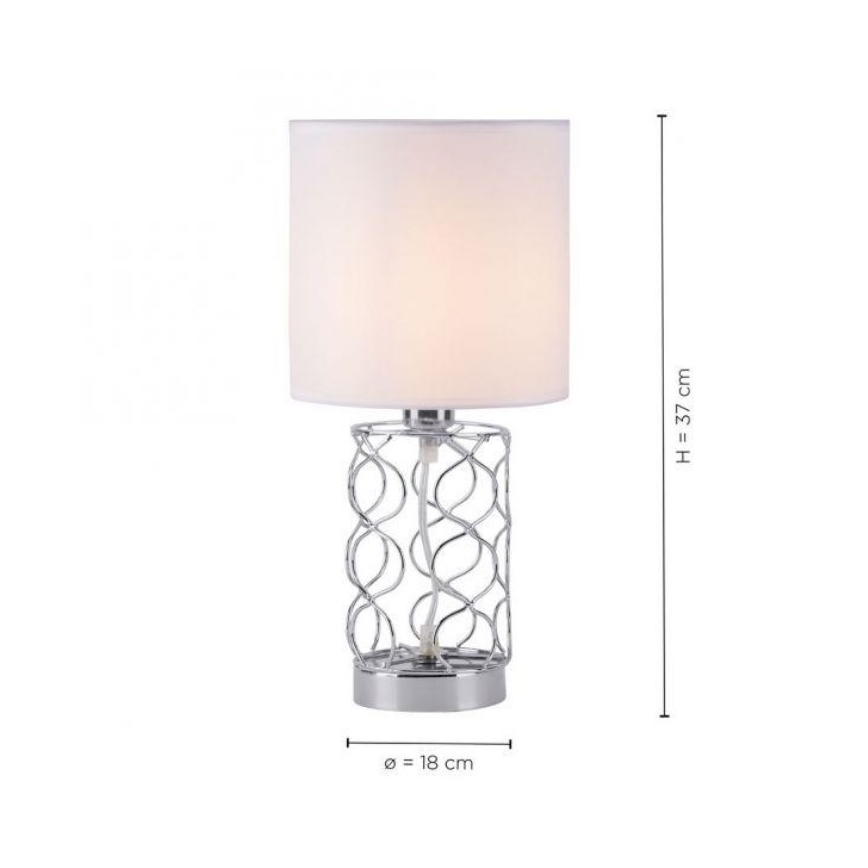 Leuchten Direkt 14615-55 - Laualamp DEVA 1xE14/40W/230V matt kroom