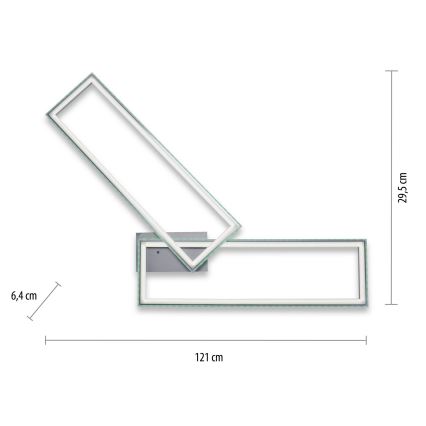 Leuchten Direkt 14635-55 - LED RGB Hämardatav laevalgusti FELIX 34,5W/230V + pult