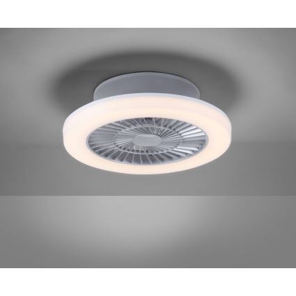 Leuchten Direkt 14645-55 - LED Valgusti ventilaatoriga LEONARD LED/27W/230V