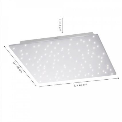 Leuchten Direkt 14671-55 - LED Hämardatav laevalgusti SPARKLE LED/18W/230V 2700-5000K + Pult