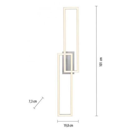 Leuchten Direkt 14691-55 - LED Hämardatav pinnale kinnitatav lühter IVEN 2xLED/18W/230V