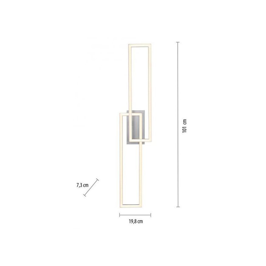 Leuchten Direkt 14691-55 - LED Hämardatav pinnale kinnitatav lühter IVEN 2xLED/18W/230V