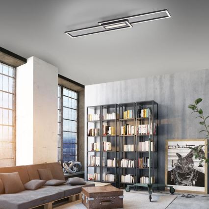 Leuchten Direkt 14696-18 - LED Hämardatav pinnale kinnitatav lühter ASMIN LED/45W/230V must