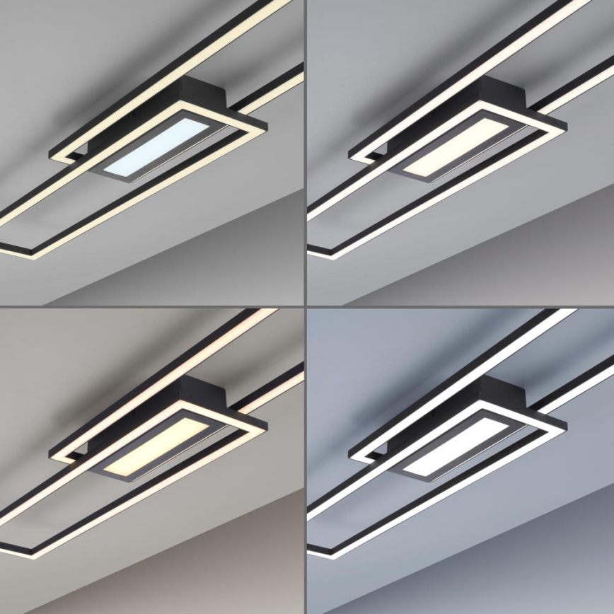 Leuchten Direkt 14696-18 - LED Hämardatav pinnale kinnitatav lühter ASMIN LED/45W/230V must