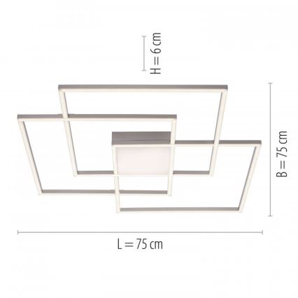 Leuchten Direkt 14713-55 - LED Hämardatav pinnale kinnitatav lühter ASMIN LED/45W/230V 3000-5000K + pult