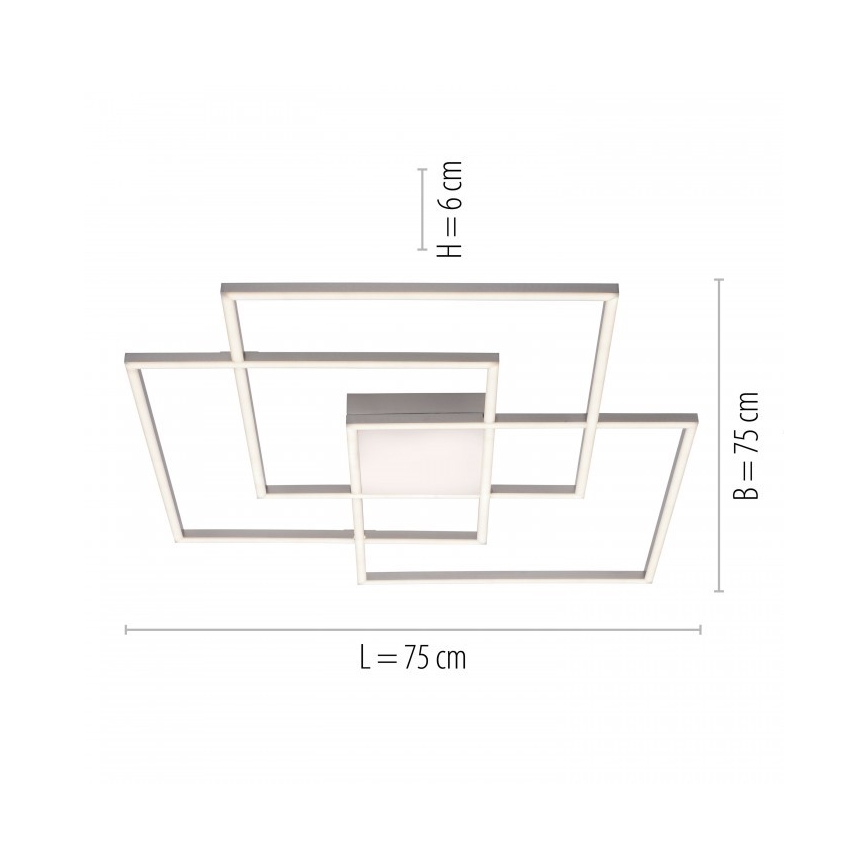 Leuchten Direkt 14713-55 - LED Hämardatav pinnale kinnitatav lühter ASMIN LED/45W/230V 3000-5000K + pult