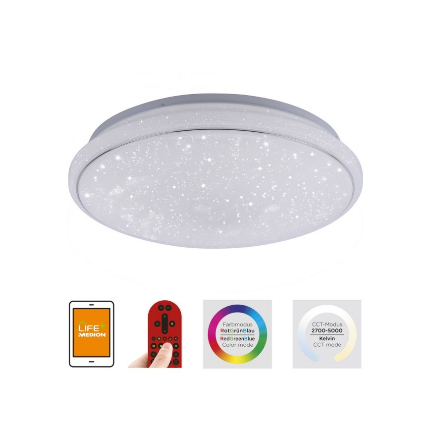Leuchten Direkt 14743-16 - LED RGB Hämardatav laevalgusti JUPI LED/28W/230V Tuya 2700-5000K + Pult